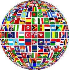 international flags globe world